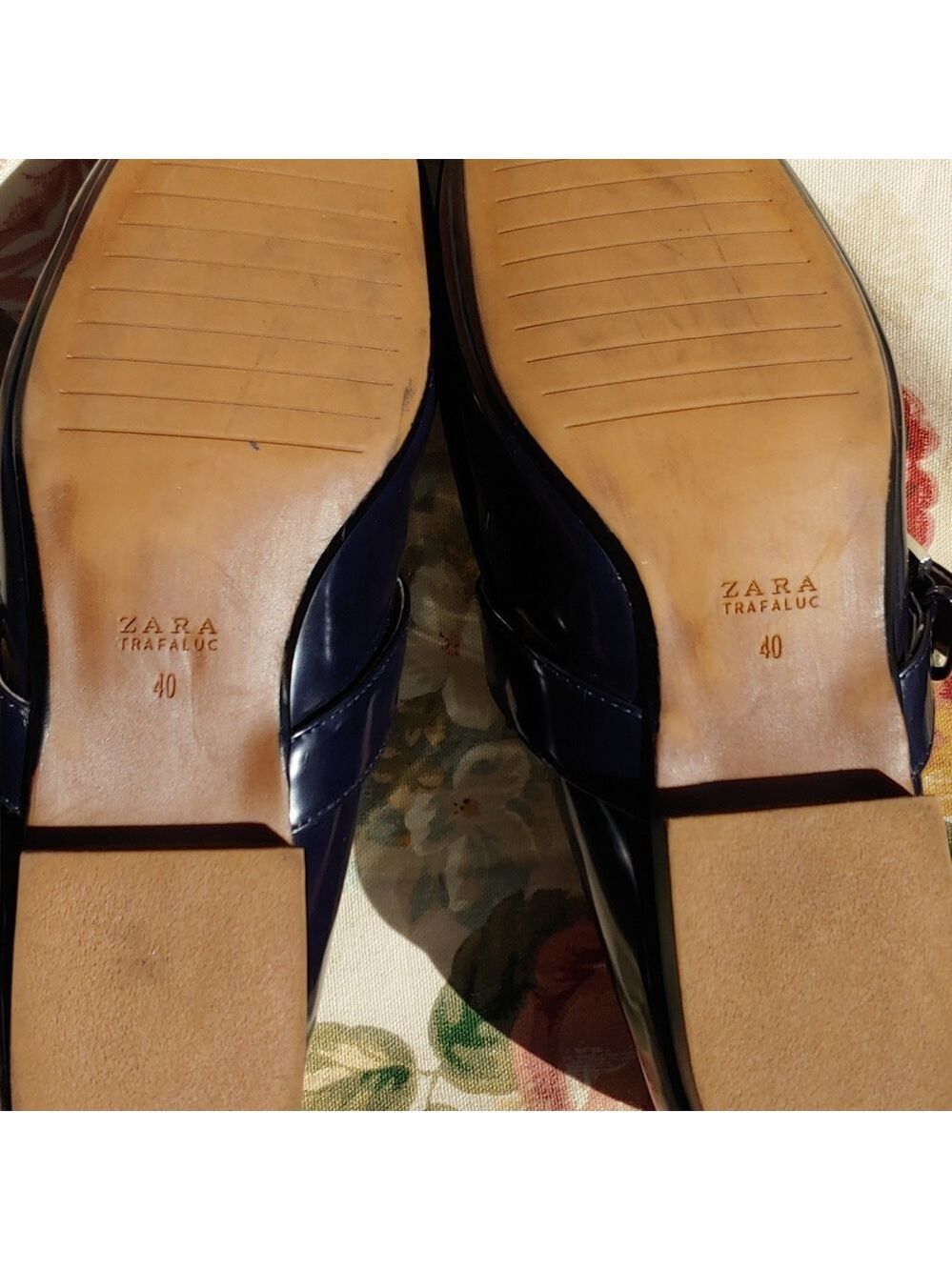 Zara TRF Navy Blue Loafer Shoes with Fringe and Buckle Women's US 9 EU 40 - Picture 12 of 16